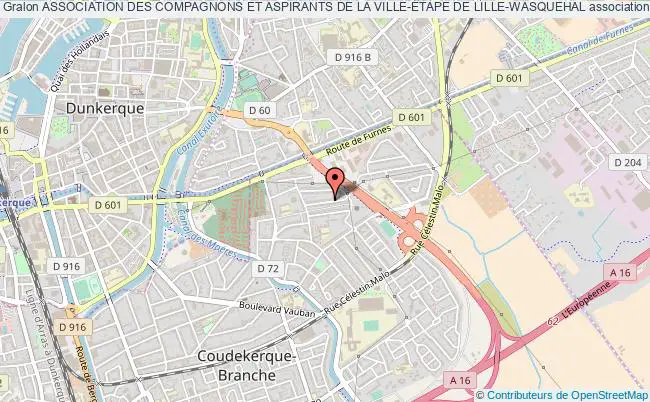 plan association Association Des Compagnons Et Aspirants De La Ville-Étape De Lille-wasquehal Coudekerque-Branche