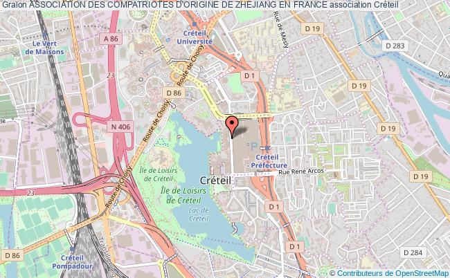 plan association Association Des Compatriotes D'origine De Zhejiang En France Créteil