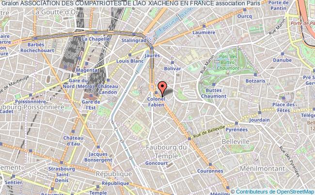 plan association Association Des Compatriotes De Liao Xiacheng En France Paris