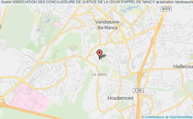 plan association Association Des Conciliateurs De Justice De La Cour D'appel De Nancy Vandoeuvre-lès-Nancy