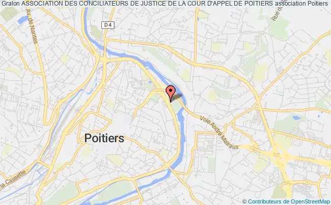 plan association Association Des Conciliateurs De Justice De La Cour D'appel De Poitiers Poitiers