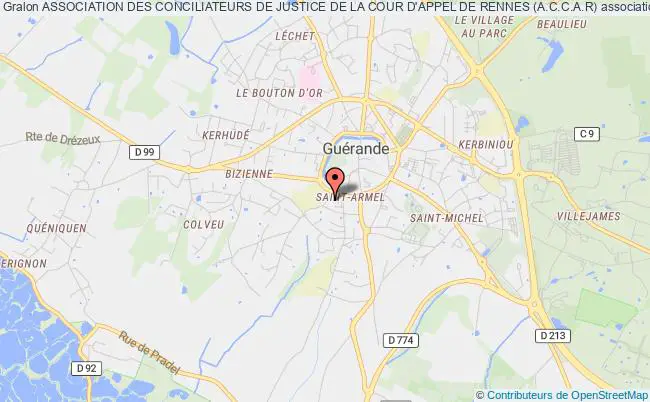 plan association Association Des Conciliateurs De Justice De La Cour D'appel De Rennes (a.c.c.a.r) Guérande
