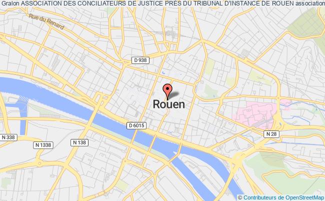 plan association Association Des Conciliateurs De Justice PrÈs Du Tribunal D'instance De Rouen Rouen