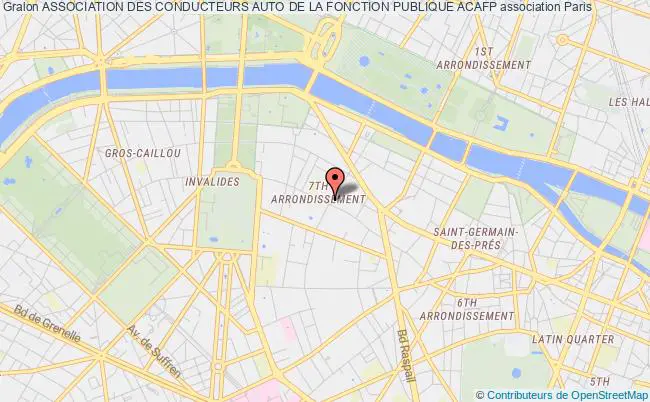 plan association Association Des Conducteurs Auto De La Fonction Publique Acafp Paris