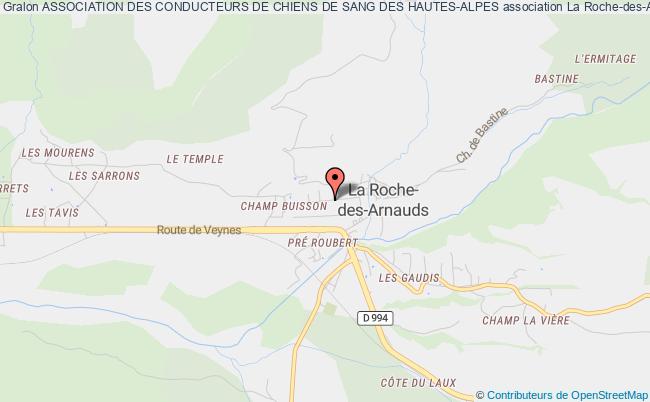 plan association Association Des Conducteurs De Chiens De Sang Des Hautes-alpes La Roche-des-Arnauds
