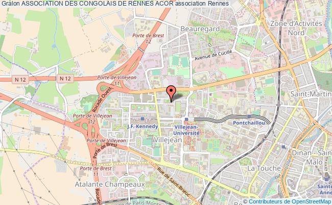 plan association Association Des Congolais De Rennes Acor Rennes