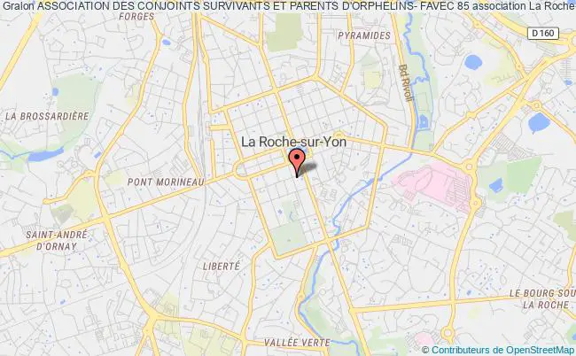 plan association Association Des Conjoints Survivants Et Parents D'orphelins- Favec 85 La    Roche-sur-Yon