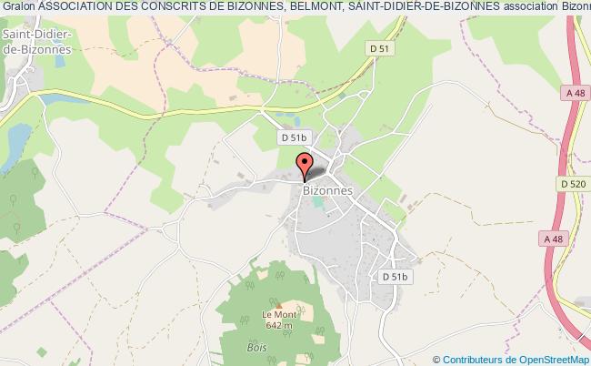 plan association Association Des Conscrits De Bizonnes, Belmont, Saint-didier-de-bizonnes Bizonnes