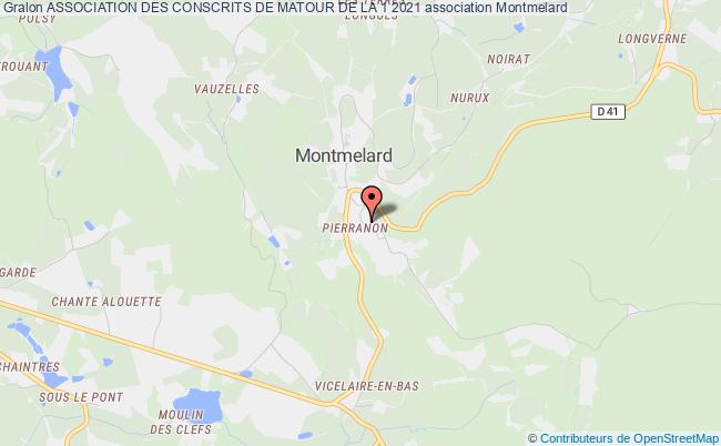 plan association Association Des Conscrits De Matour De La 1 2021 Montmelard