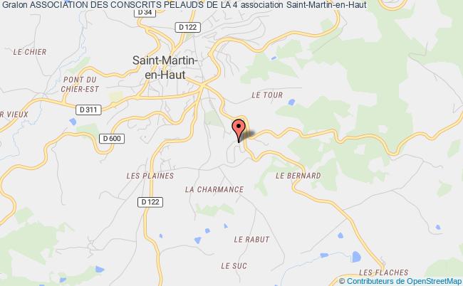 plan association Association Des Conscrits Pelauds De La 4 Saint-Martin-en-Haut