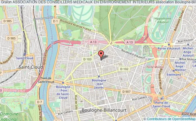 plan association Association Des Conseillers Medicaux En Environnement Interieurs Boulogne-Billancourt