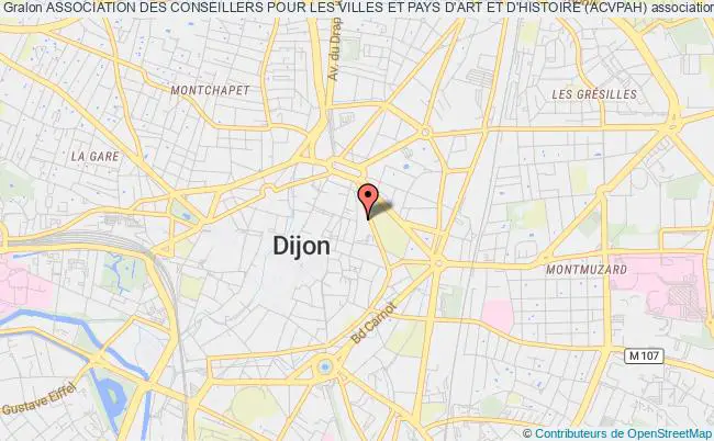 plan association Association Des Conseillers Pour Les Villes Et Pays D'art Et D'histoire (acvpah) Dijon