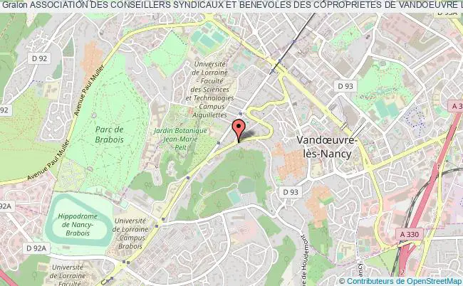 plan association Association Des Conseillers Syndicaux Et Benevoles Des Coproprietes De Vandoeuvre Les Nancy Vandoeuvre-lès-Nancy