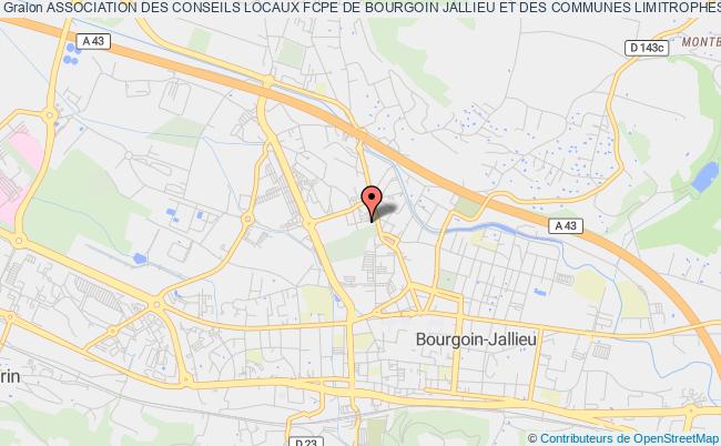 plan association Association Des Conseils Locaux Fcpe De Bourgoin Jallieu Et Des Communes Limitrophes Bourgoin-Jallieu