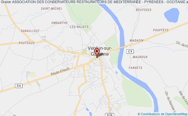 plan association Association Des Conservateurs Restaurateurs De Mediterranee - PyrÉnees - Occitanie Verdun-sur-Garonne