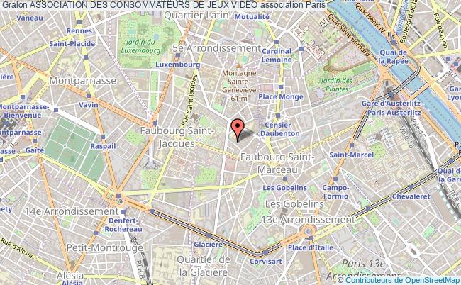 plan association Association Des Consommateurs De Jeux Video Paris