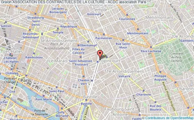 plan association Association Des Contractuels De La Culture - Acdc Paris 11e