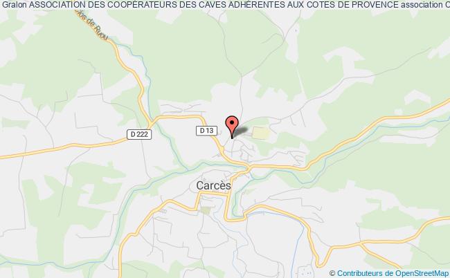 plan association Association Des CoopÉrateurs Des Caves AdhÉrentes Aux Cotes De Provence Carcès
