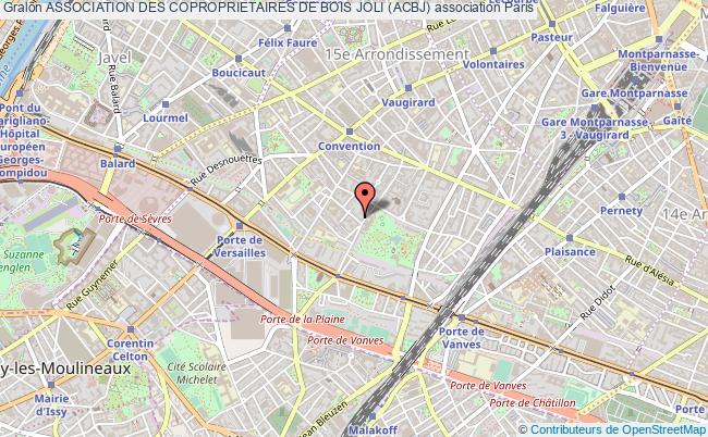 plan association Association Des Coproprietaires De Bois Joli (acbj) Paris 15e