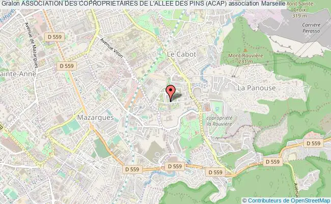 plan association Association Des Coproprietaires De L'allee Des Pins (acap) Marseille
