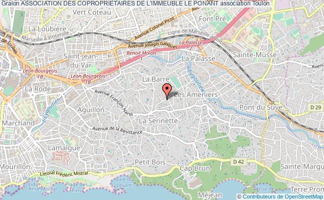 plan association Association Des Coproprietaires De L'immeuble Le Ponant Toulon