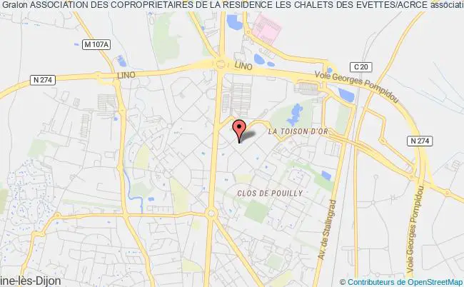 plan association Association Des Coproprietaires De La Residence Les Chalets Des Evettes/acrce Dijon