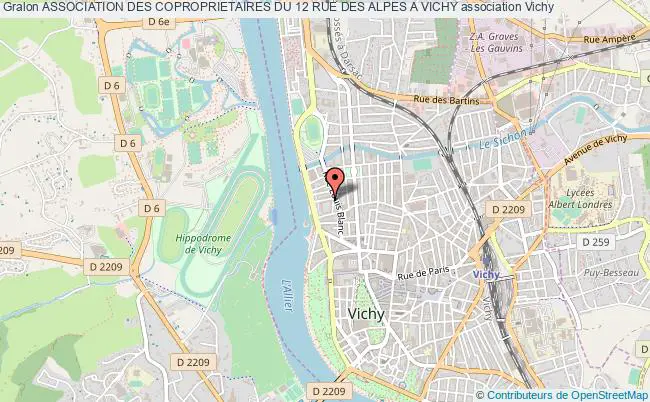 plan association Association Des Coproprietaires Du 12 Rue Des Alpes A Vichy Vichy
