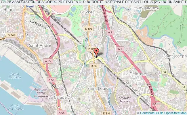 plan association Association Des Coproprietaires Du 184 Route Nationale De Saint-louis (ac 184 Rn Saint-louis) Marseille
