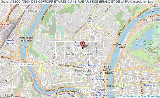 plan association Association Des CopropriÉtaires Du 44, Rue Aristide Briand Et De La Paix Lyon