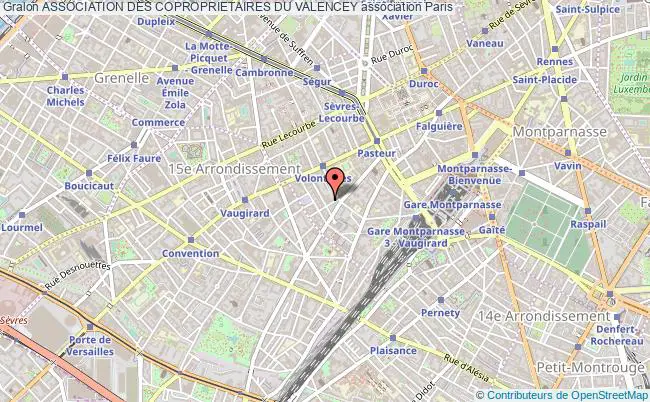 plan association Association Des Coproprietaires Du Valencey Paris