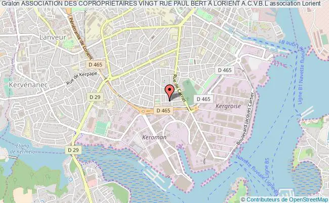 plan association Association Des Coproprietaires Vingt Rue Paul Bert A Lorient A.c.v.b.l Lorient