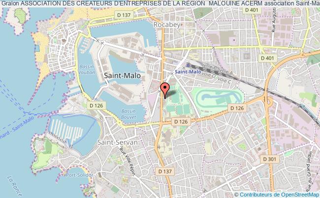 plan association Association Des Createurs D'entreprises De La Region  Malouine Acerm Saint-Malo