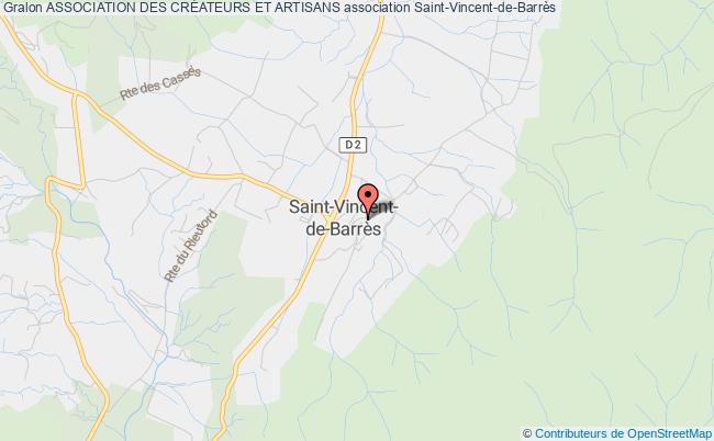 plan association Association Des CrÉateurs Et Artisans Saint-Vincent-de-Barrès