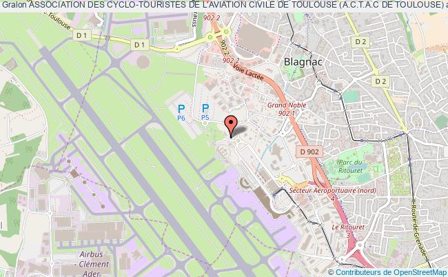plan association Association Des Cyclo-touristes De L'aviation Civile De Toulouse (a.c.t.a.c De Toulouse) Blagnac