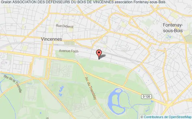 plan association Association Des DÉfenseurs Du Bois De Vincennes Fontenay-sous-Bois