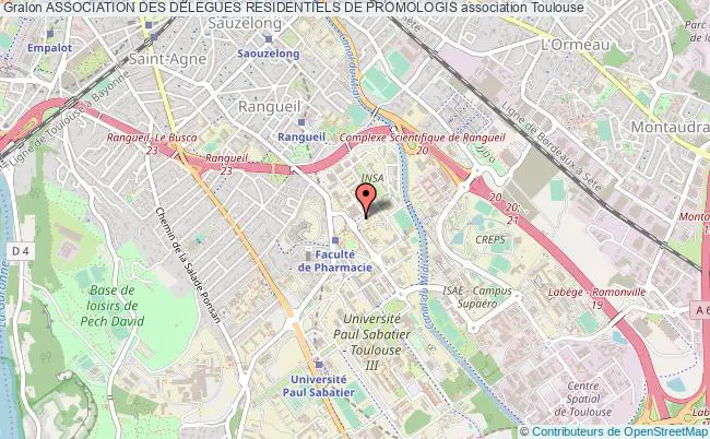 plan association Association Des Delegues Residentiels De Promologis Toulouse Cédex 4