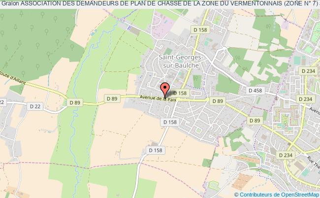 plan association Association Des Demandeurs De Plan De Chasse De La Zone Du Vermentonnais (zone N° 7) Saint-Georges-sur-Baulche