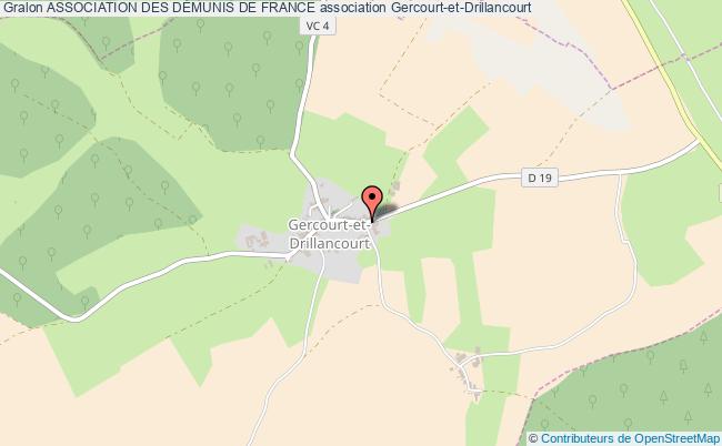 plan association Association Des DÉmunis De France Gercourt-et-Drillancourt