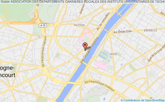 plan association Association Des Departements Carrieres Sociales Des Instituts Universitaires De Technologie De France - Adcs-iut Paris 16e
