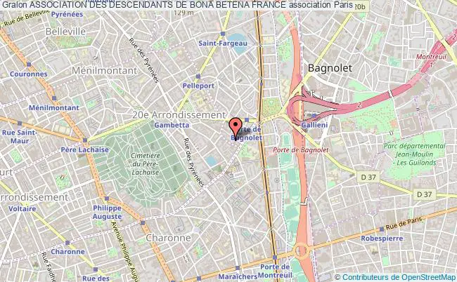 plan association Association Des Descendants De Bona Betena France Paris