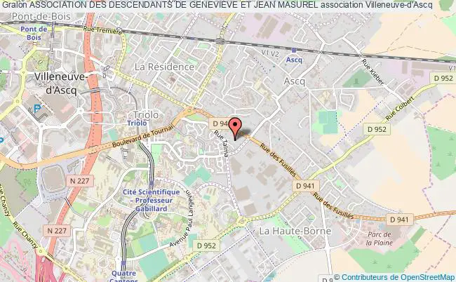 plan association Association Des Descendants De Genevieve Et Jean Masurel Villeneuve-d'Ascq