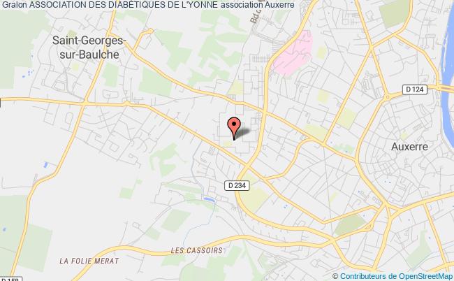 plan association Association Des DiabÉtiques De L'yonne Auxerre