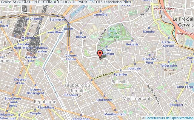 plan association Association Des Diabetiques De Paris - Afd75 Paris
