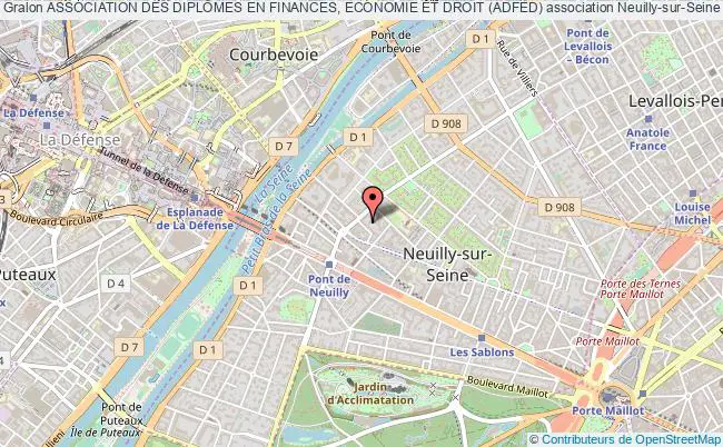 plan association Association Des DiplÔmes En Finances, Economie Et Droit (adfed) Neuilly-sur-Seine