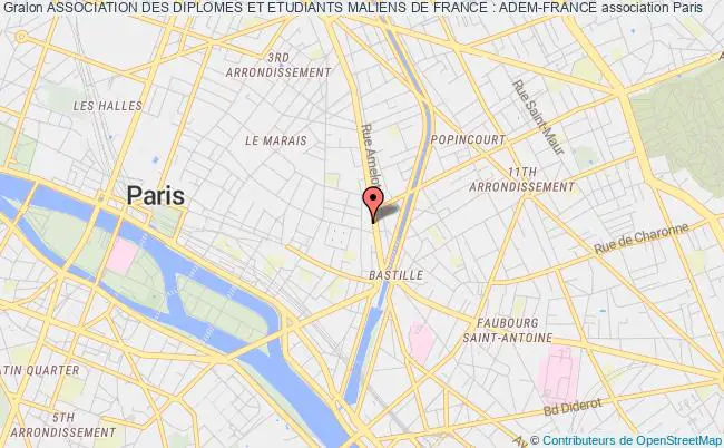 plan association Association Des Diplomes Et Etudiants Maliens De France : Adem-france Paris 3e