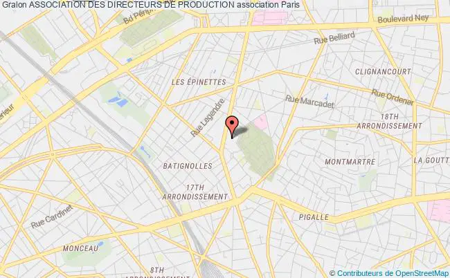 plan association Association Des Directeurs De Production Paris 18e
