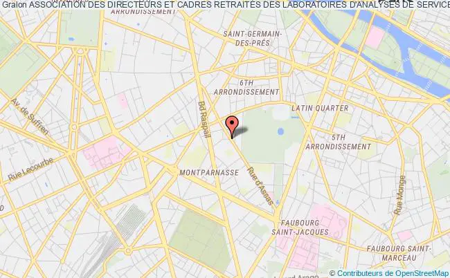 plan association Association Des Directeurs Et Cadres RetraitÉs Des Laboratoires D'analyses De Service Public - Adrlvd Paris