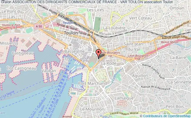 plan association Association Des Dirigeants Commerciaux De France - Var Toulon Toulon