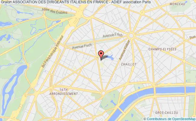 plan association Association Des Dirigeants Italiens En France - Adief Paris