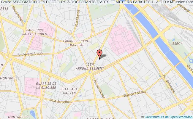 plan association Association Des Docteurs & Doctorants D'arts Et Metiers Paristech - A.d.d.a.m. Paris